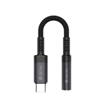 DEVIA Adaptateur USB-C vers Jack 3.5mm (Noir) (EC608)