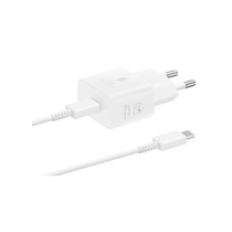 SAMSUNG Pack Chargeur 25W + Câble USB-C (Blanc)