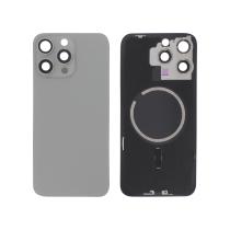 Vitre Arrière Titane Naturel iPhone 15 Pro Max (Avec MagSafe) (Sans Logo)