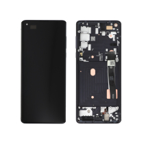 Ecran Complet Noir Motorola Edge 2020 (XT2063) (Avec châssis) (ReLife)