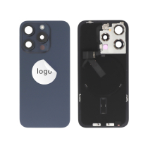 Vitre Arrière Titane Bleu iPhone 15 Pro (Avec Composants) (Pulled A)