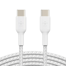 BELKIN Câble Tressé USB-C vers USB-C 1m (Blanc)