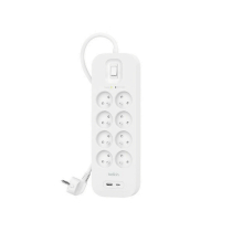 BELKIN Multiprise parafoudre 8 prises + USB-C + USB-A (2m)
