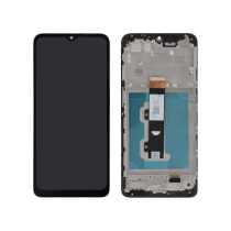 Ecran Complet Noir Moto E22 (Avec châssis)