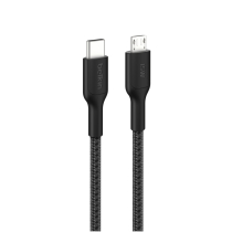 BELKIN Câble Tressé PCR USB-C vers Micro-USB 2.0 1m (Noir)