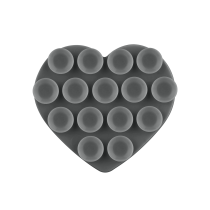 Support Ventouse Coeur (Gris Foncé)